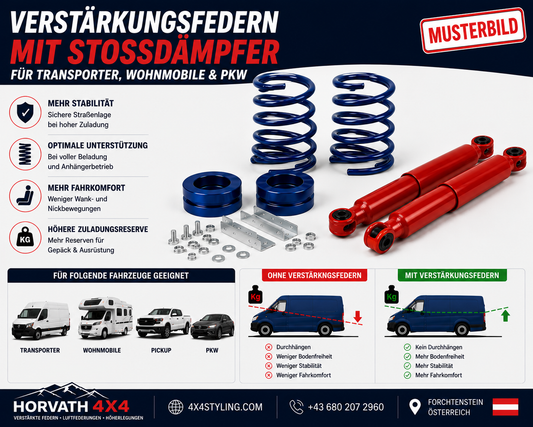 MAD SD-198250 Zusatzfedern HV-198250 mit Stoßdämpfern für MAN TGE UY, UZ ab 2016-