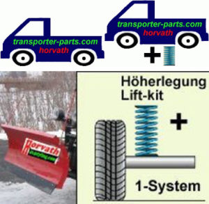 Verstärkte Höherlegungfedern vorne +30mm, VW Amarok, Typ T1A, T1B, 2WD, 4WD,  Bj. 23-, bessere Optik, Ideal bei Schneepflug usw, nicht mit Niveauregulierung, TÜV-Gutachten gilt nur in Verbindung mit unseren hinteren Federn / Luftfedern