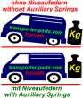 Automatik Voll-Luftfedern, Absenkmöglichkeit bei Stillstand, für Hinten, VW T5, T6, T6.1, alle Modelle, 2WD, 4WD, auch California, Bj. 05.03-09 /10-, auch mit DCC, Max. Hinterachslast 1720 Kg. Incl. Kompressor. nicht mit optionaler Luftheizung